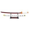 FÉENOMENN Katana Demon Slayer Kyojuro Rengoku 95cm - Lame Bois - Support Japonais Inclus