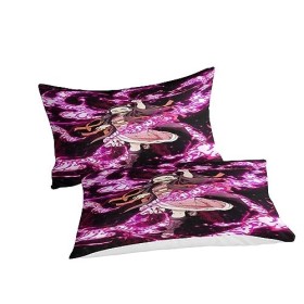 Demon Slayer Housse De Couette 3D Impression Parure De Lit Enfant Housse De Couette Et Taie doreiller Literie Enfant Garçon 