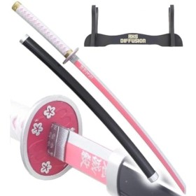 RKS Diffusion Demon Slayer Katana en Bois Lame en Bois Sabre Kanao Tsuyuri Epee en Bois Kimetsu No Yaiba Sabre Cosplay Campin