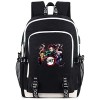 Roffatide Anime Demon Slayer Sac à Dos Garçons Imprimé Cartable Sac À Dos Pour Ordinateur Portable avec Port de Charge USB et