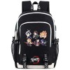 Roffatide Anime Demon Slayer Sac à Dos Garçons Imprimé Cartable Sac À Dos Pour Ordinateur Portable avec Port de Charge USB et