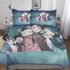 Entemah Demon Slayer Housses De Couettes Parure De Lit, Anime Housse De Couette en Microfibre Douce avec Fermeture Éclair, 3 