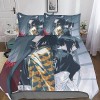 Entemah Demon Slayer Housses De Couettes Parure De Lit, Anime Housse De Couette en Microfibre Douce avec Fermeture Éclair, 3 