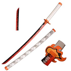 Skyward Blade Épée dAnime Cosplay en Bois, Rengoku Kyoujurou Samurai Épée, Jouets pour Enfants, Fan dAnime, The Special Cou