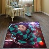 Rauans Anime Cartoon Demon Slayer Tapis Impression 3D Super Doux Tapis Antidérapant Chambre denfants Tapis De Sol Salon Déco