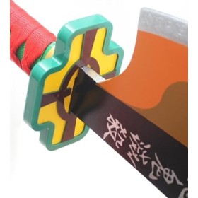 Repliksword Lot 2 Sabres en Bois Lame en Bois Epee Demon Slayer Pack 2 Epees Tengen Uzui Lot 2 Epees en Bois Sabre Tengen Kat