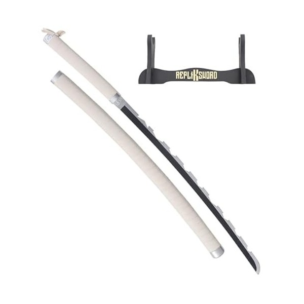 Repliksword Demon Slayer Katana Tout en Bois Lame en Bois Katana Inosuke Hashibira Epee Kimetsu No Yaiba Sabre Inosuke Katana