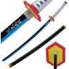 kljhld Épée Cosplay épée Anime en Bambou, épée Katana Demon Slayer Tomioka Giyuu Katana épée 103 cm/40 Pouces