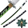 kljhld Épée Cosplay épée Anime en Bambou, épée Katana Demon Slayer Tomioka Giyuu Katana épée 103 cm/40 Pouces