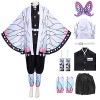 Metaparty Costume Cosplay Shinobu, Tueuse de démons Kochou Shinobu Kimono Outfit pour enfants Anime Cosplay Halloween Party C