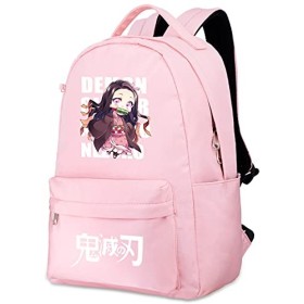 Roffatide Anime Demon Slayer Kamado Nezuko Kawaii Imprimer Sac À Dos Décontracté Filles Sac Décole Rose