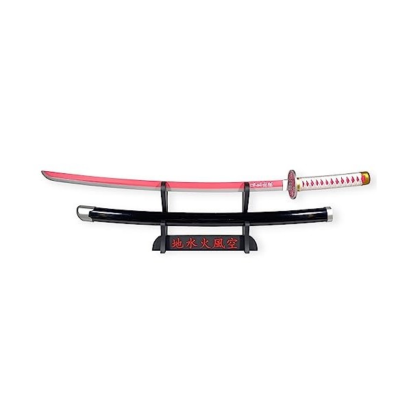 Katana Demon Slayer Kanao Tsuyuri 95cm - Lame Bois - Support Japonais Inclus