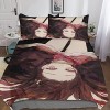 BRILLX Kamado Nezuko Bedding 3D Housse De Couette Imprimé Floral Parure De Lit en Microfibre Parure De Lit Doudou Couvertures