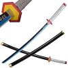 ACTASITEMS Japanese Anime Cosplay Prop Demon Slayer Wooden Sword - 104cm, Katana -Agatsuma Zenitsu