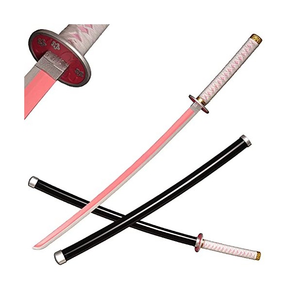 ACTASITEMS Japanese Anime Cosplay Prop Demon Slayer Wooden Sword - 104cm, Katana -Agatsuma Zenitsu