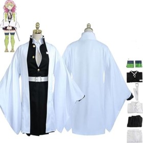 NIKKHO Costume de Cosplay Demon Slayer, personnage dAnime Kanroji Mitsuri Cosplay Kimono ensemble, Halloween Party Uniform S