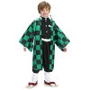 Ruleewe Tomioka Giyuu Cosplay Costume Enfant Anime Demon Slayer Kimono Halloween Carnaval Tenue Robe Ensemble,M