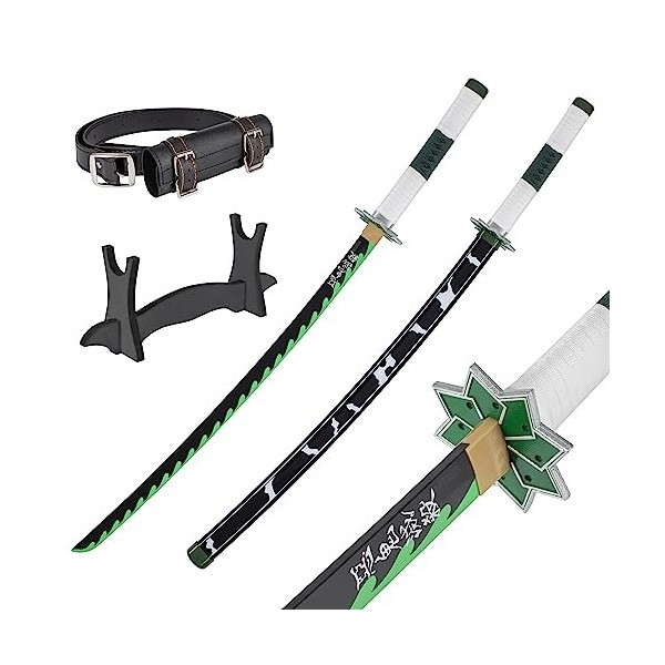 Bambou Anime Katana Cosplay Épée, Katana Inspiré Demon Slayer Épée 105 cm 41 Pouces Hashira Piliers Protagoniste Katana, une 