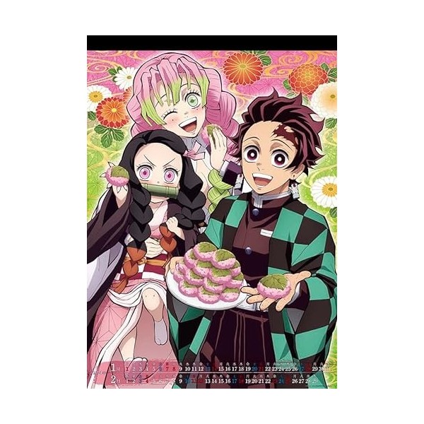 Calendrier mural 2024 Kimetsu No Yaiba Demon Slayer Officiel Anime Japon CL-001