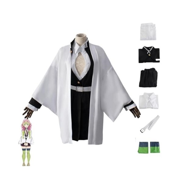 Bokerom Anime Demon Slayer Kanroji Mitsuri Cosplay Costumes Halloween Costumes Party Kimono Uniformes Ensemble Complet XS,Fu