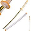 Sword Valley Anime Cosplay Épée en Bois, Épée Demon Slayer 104cm Épée en Bois -Agatsuma Zenitsu
