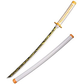 Sword Valley Anime Cosplay Épée en Bois, Épée Demon Slayer 104cm Épée en Bois -Agatsuma Zenitsu