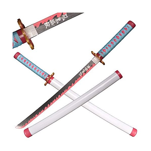 ACTASITEMS Japanese Anime Cosplay Prop Demon Slayer Wooden Sword - 78cm, Katana -Hashibira Inosuke