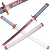 ACTASITEMS Japanese Anime Cosplay Prop Demon Slayer Wooden Sword - 78cm, Katana -Hashibira Inosuke