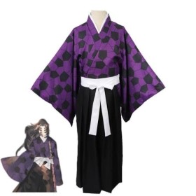 Bokerom Anime Demon Slayer Demon Killer Kokushibo Cosplay Costume Halloween Kimono Ensemble Uniforme Robe Costume M,Yashiro 