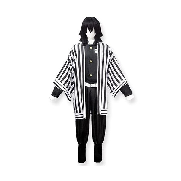 ACTASITEMS Anime Cosplay Kimono Costume,Demon Slayer-Kamado Tanjirou Adulte Taille XXL