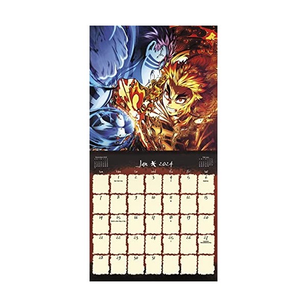 DEMON SLAYER KIMETSU NO YAIBA 2024 WALL CALENDAR