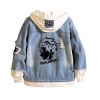 WYHQL Mode démon Slayer Anime Sweat à Capuche Veste en Jean Unisexe Cosplay Sweatshirt à Capuche pour Adolescents garçons et 