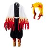 CHYOOO Demons Hunters Costume Cosplay, Rengoku Kyoujourou Cosplay Coanime Demon Slayer, danime costume, femme Kimono Hallowe