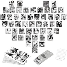 Dingfeiyu 60 Pcs Wall Collage Kit, Anime Aesthetic Photo Collage,Anime Poster Manga Collage Kit pour Décoration de Chambre, D