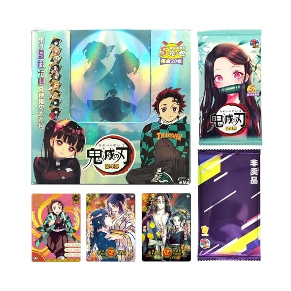 ADovz Boîte de Booster Demon Slayer,Cartes Demon Slayer,Carte de Collection Demon Slayer，CCG -TCG-Carte animée,Demon Slayer C