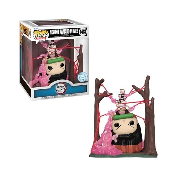 Funko Pop Deluxe ! Animation : Demon Slayer - Nezuko in Web GW Exc Figurine en Vinyle à Collectionner - Idée Cadeau - Pro