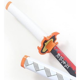 Katana en bois Demon Slayer Nichirin de Kyojuro Rengoku replique Cosplay Epee de samourai Anime Sabre en Bois