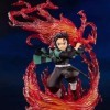 REOZIGN Figurine Tanjiro Kamado, Demon Slayer Figurines Tanjiro 22 cm / 8,7 Pouces Compétence de Respiration de feu Shinjuro 