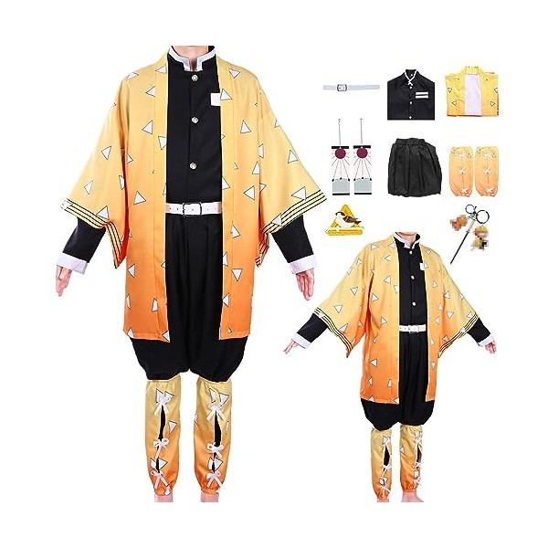 Anime Cosplay Demon Slayer Kimono Tanjiro Kamado Cape Costume No Yaiba Costume de cosplay pour enfants et adultes 140 130-1