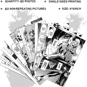 Dingfeiyu 60 Pcs Wall Collage Kit, Anime Aesthetic Photo Collage,Anime Poster Manga Collage Kit pour Décoration de Chambre, D