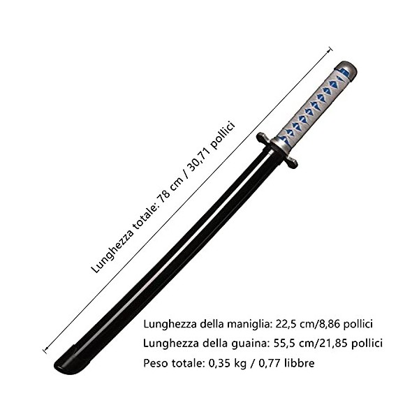 Skyward Blade Épée Anime Cosplay en Bois, Tanjirou Samouraï épée, Jouets pour Enfants, Fan DAnime, Le Couteau Spécial de Dém