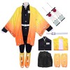 Alaiyaky Zenitsu Costume de Cosplay Kit Complet Demon Slayer Zenitsu Kimono Halloween Cosplay Anime Tenue Adulte Manteau Cost