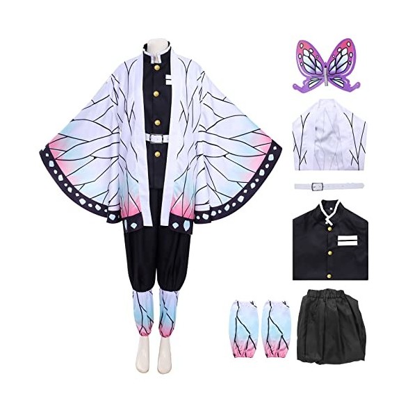 Alaiyaky Zenitsu Costume de Cosplay Kit Complet Demon Slayer Zenitsu Kimono Halloween Cosplay Anime Tenue Adulte Manteau Cost