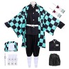 Alaiyaky Zenitsu Costume de Cosplay Kit Complet Demon Slayer Zenitsu Kimono Halloween Cosplay Anime Tenue Adulte Manteau Cost