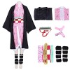 Alaiyaky Zenitsu Costume de Cosplay Kit Complet Demon Slayer Zenitsu Kimono Halloween Cosplay Anime Tenue Adulte Manteau Cost