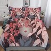 INTCHE Nezuko Kamado 3D Housse De Couette avec Taies doreiller Housse De Parure De Lit Demon Slayer Housses De Couettes Resp