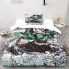 PSVOD Demon Slayer Ensemble De Iterie 3D Hypoallergénique en Fibres Ultra-Fines pour Lit.Housse De Anime Couette Taie doreil
