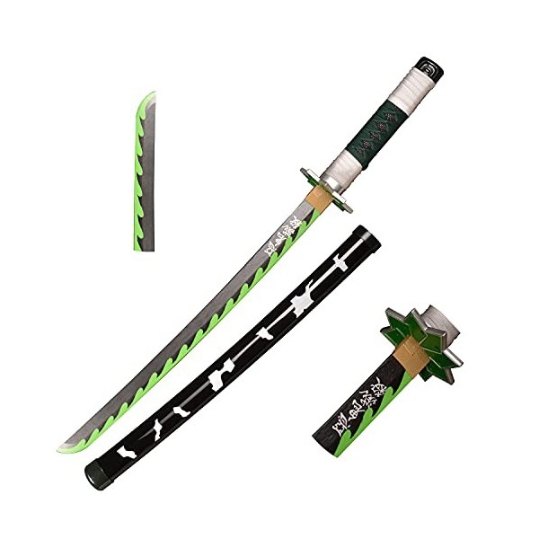 Skyward Blade Shinazugawa Samurai Spayer Jouets pour Enfants, Fan des Animaux, The Special Couteau de Demon Slayer Noir Coute