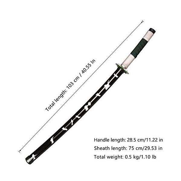 Sword Valley Anime Cosplay Épée en Bois, Épée Demon Slayer 104cm Épée en Bois - Shinazugawa Sanemi