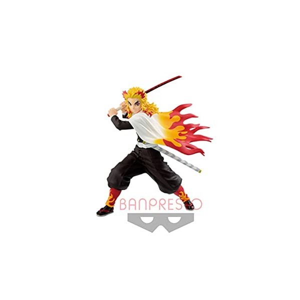 Bandai Spirits. KIMETSU NO Yaiba Rengoku Kyojuro Vibration Stars Demon Slayer Figurine immédiatement disponible